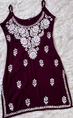 Load image into Gallery viewer, Boho Strappy Sleeveless Chikankari Kurti
