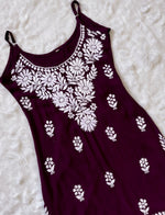 Load image into Gallery viewer, Boho Strappy Sleeveless Chikankari Kurti
