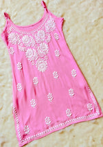 Load image into Gallery viewer, Boho Strappy Sleeveless Chikankari Kurti
