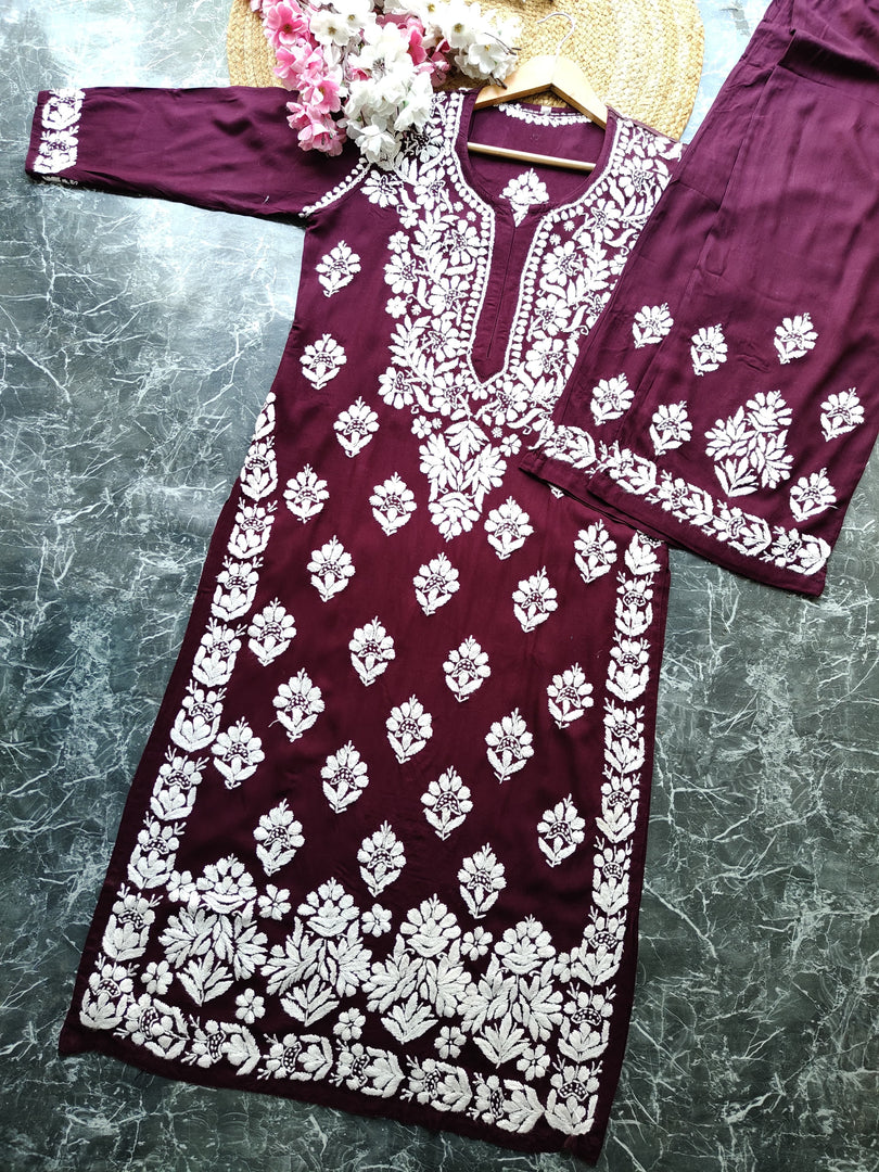 Daniya Premium Chikankari Rayon Co-ord Sets