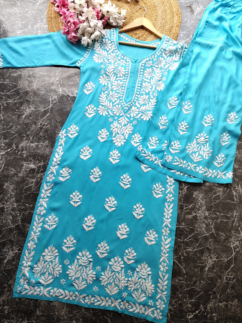 Daniya Premium Chikankari Rayon Co-ord Sets
