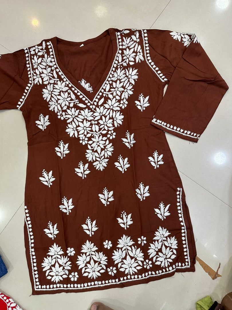 Ayesha Premium Chikankari Short Kurti