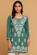 Load image into Gallery viewer, Ayesha Premium Chikankari Short Kurti
