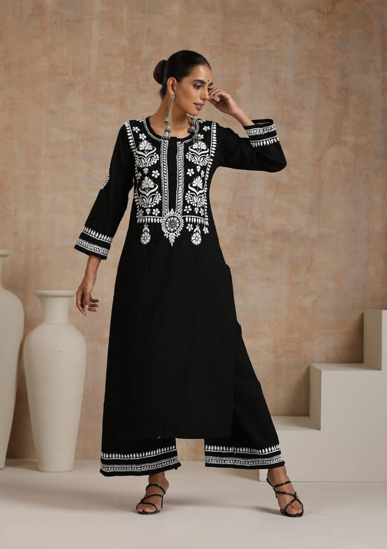 Sahiba Mul Cotton Kurti Pallazo Set