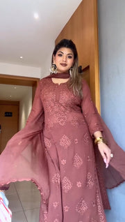 Khwab 3D Handwork Chikankari Kurti Set - The Lucknowi Chikan 