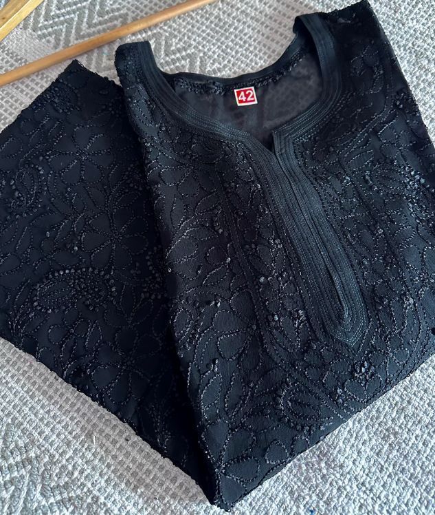 Arsh Premium Viscose Chikankari Kurti - The Lucknowi Chikan 