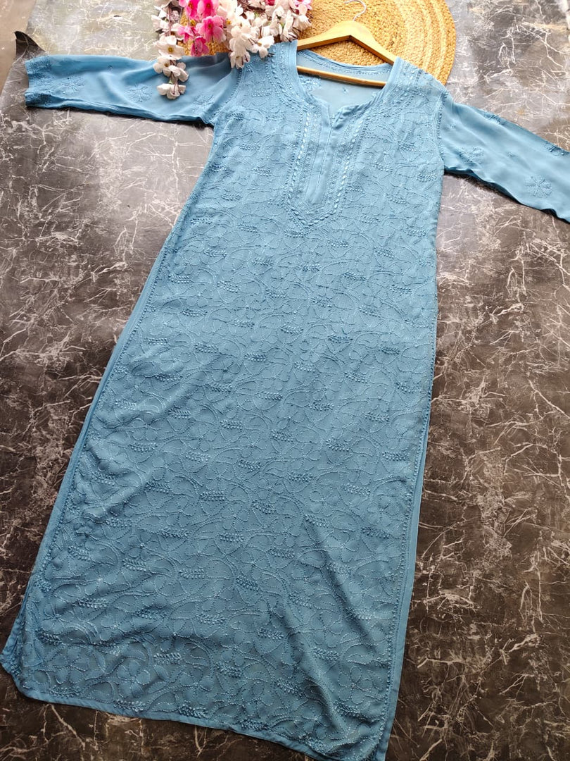 Arsh Premium Viscose Chikankari Kurti