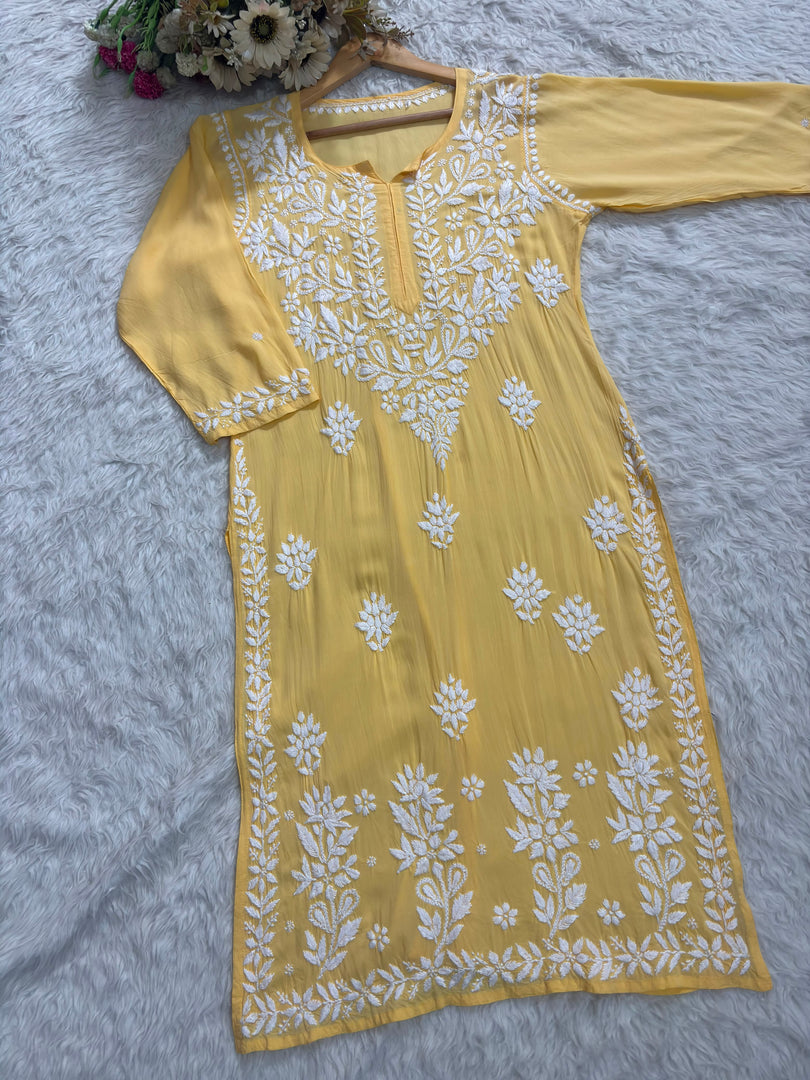Sanjh Premium Modal Chikankari Kurta