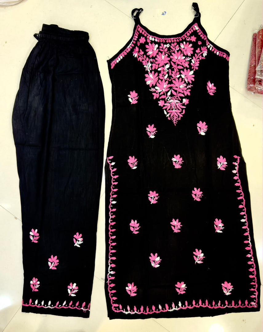 Husn Premium Strappy Set Pink