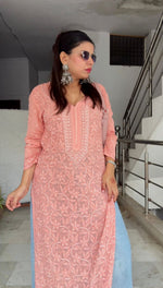 Load image into Gallery viewer, Kahkashan Pearl Viscose Long Kurta