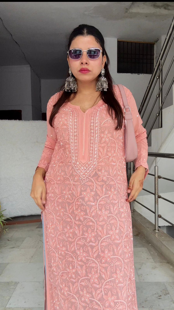 Kahkashan Pearl Viscose Long Kurta