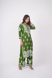 Surbala Modal Chikankari Kurti Set