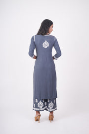 Surbala Modal Chikankari Kurti Set