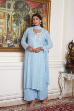 Load image into Gallery viewer, Nagma Premium Chikankari Mukaish Viscose Set
