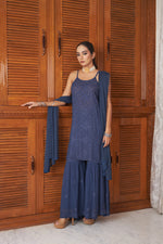 Load image into Gallery viewer, Fiza Designer Mukaish Chikankari Noodle Gharara Set
