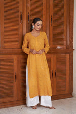 Load image into Gallery viewer, Rakul Preet Viscose Mukaish Chikankari Kurti
