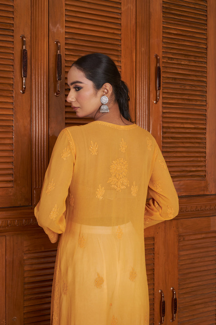 Rakul Preet Viscose Mukaish Chikankari Kurti