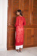 Load image into Gallery viewer, Rakul Preet Viscose Mukaish Chikankari Kurti
