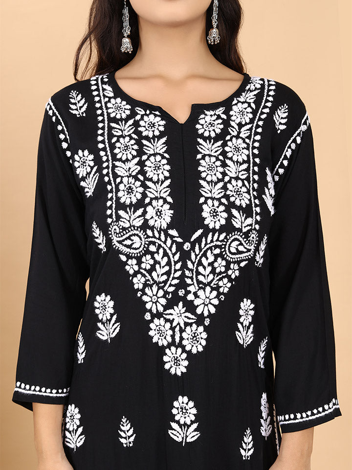 Malhar Modal Chikankari Kurti Set
