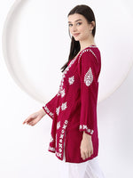 Load image into Gallery viewer, Ayesha Premium Chikankari Short Kurti
