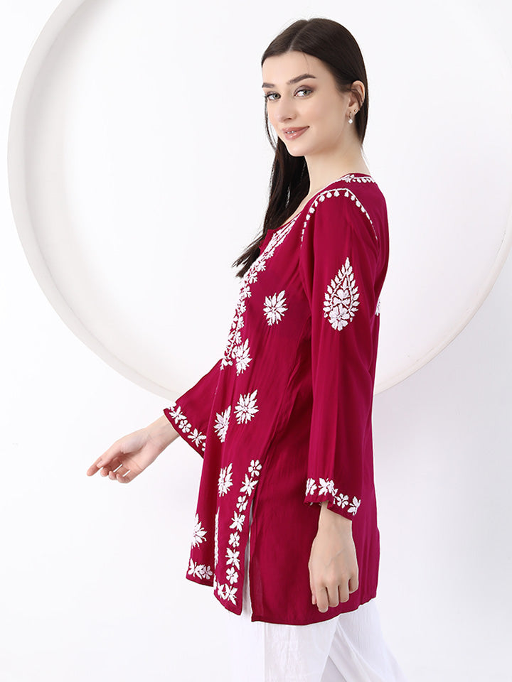 Ayesha Premium Chikankari Short Kurti