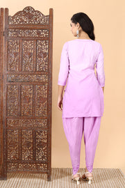Sadagi Chanderi Chikankari Dhoti Set