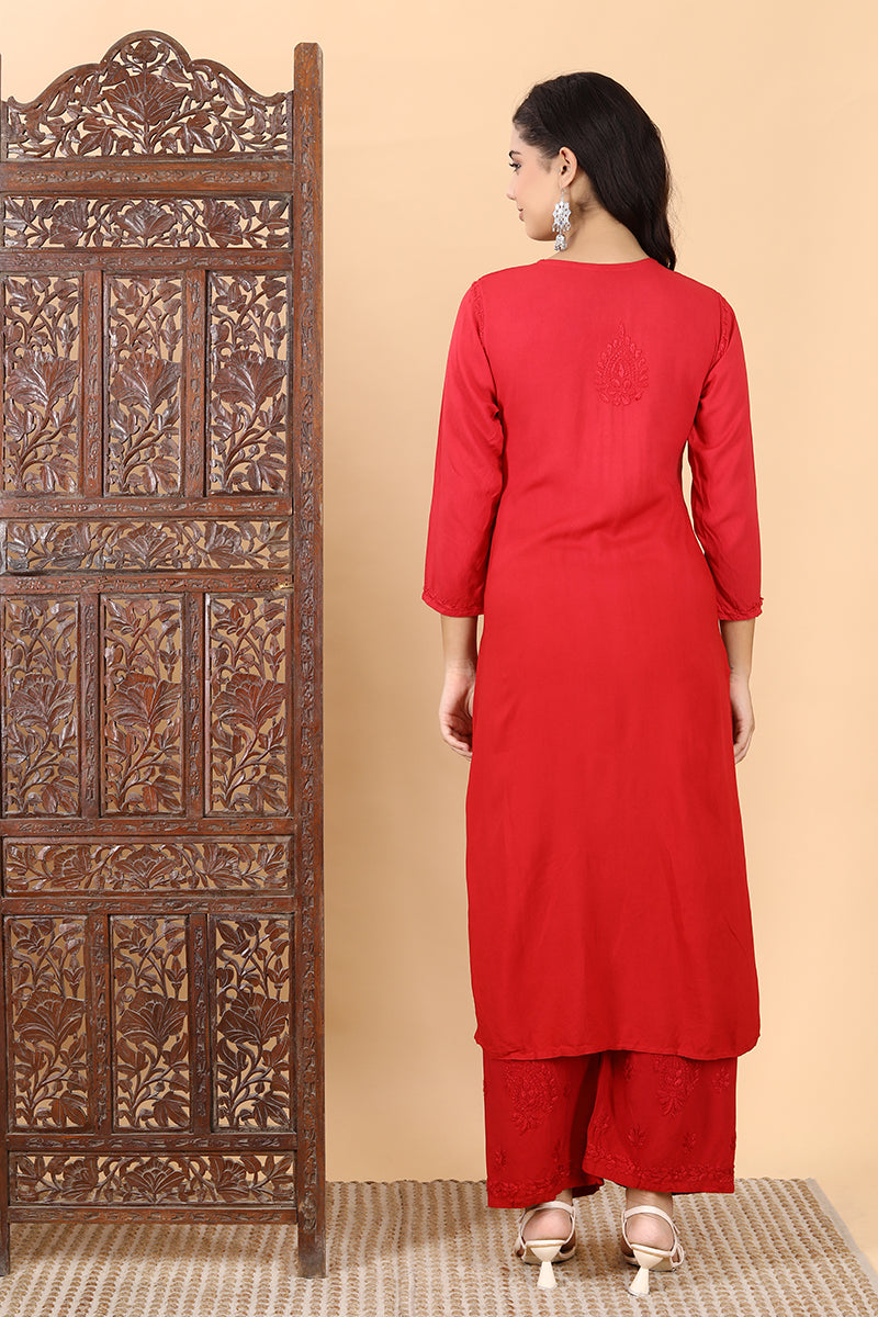 Bahar Chikankari Ombre Dyed Kurti Set