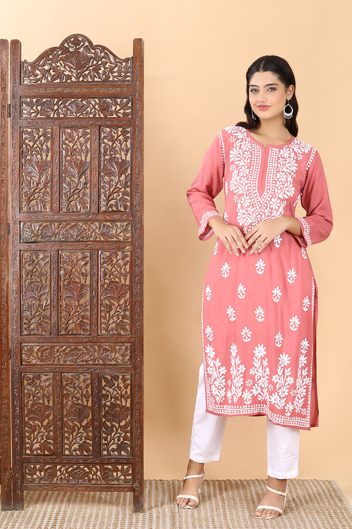 Saba Premium Modal Chikankari Kurti