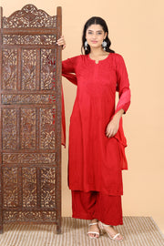 Bahar Ombre Rayon Chikankari Kurti Set