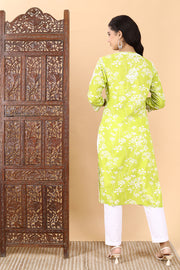 Zainab Chikankari Mulmul Straight Kurti