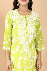 Zainab Chikankari Mulmul Straight Kurti