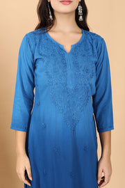 Bahar Chikankari Ombre Dyed Kurti Set
