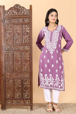 Load image into Gallery viewer, Saba Premium Modal Chikankari Kurti
