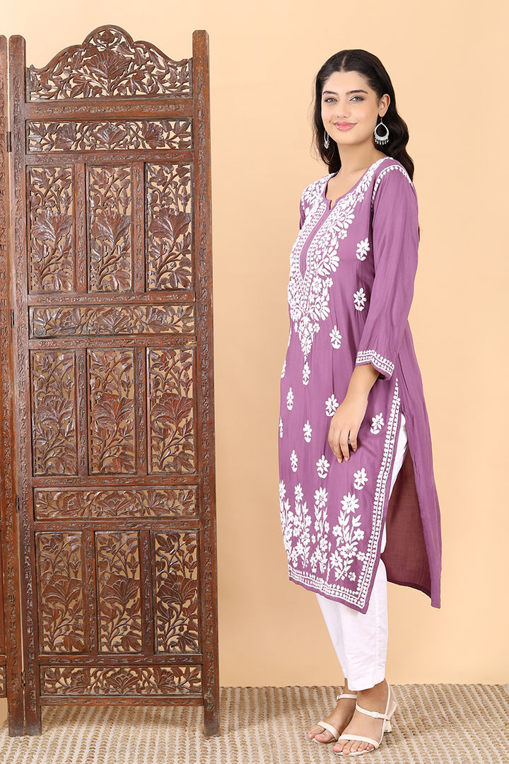 Saba Premium Modal Chikankari Kurti