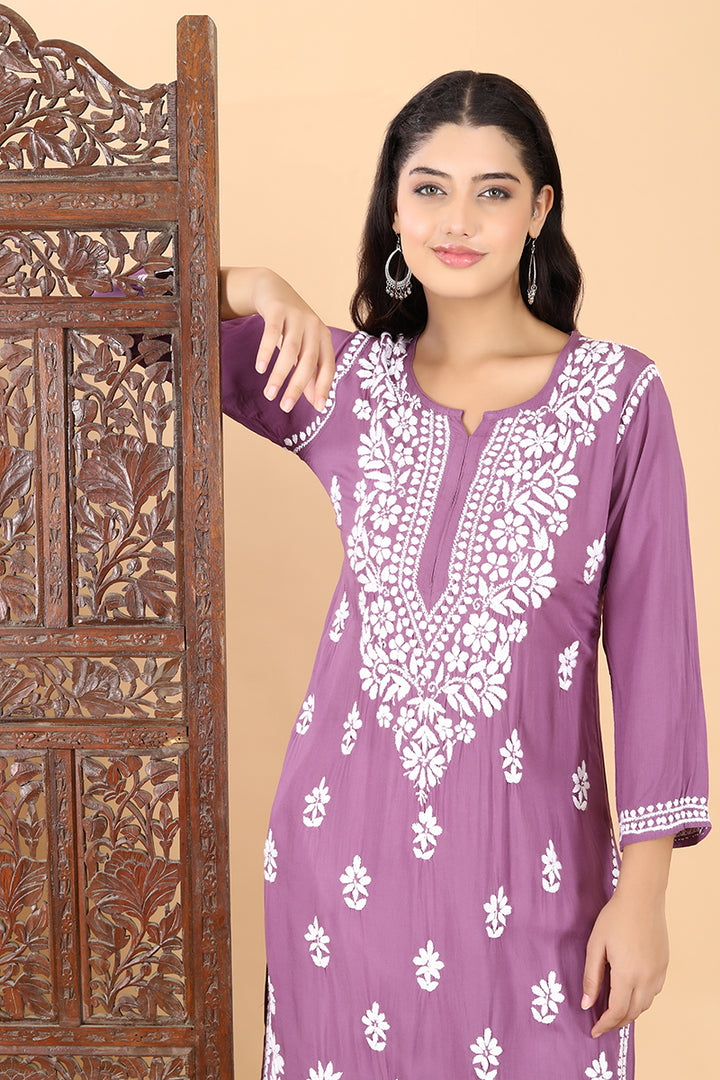 Saba Premium Modal Chikankari Kurti