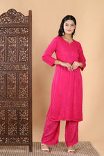Load image into Gallery viewer, Palak Modal Dyed Premium Chikankari Kurti Set
