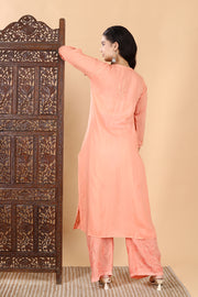 Palak Modal Dyed Premium Chikankari Kurti Set