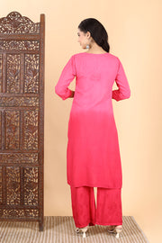 Bahar Chikankari Ombre Dyed Kurti Set