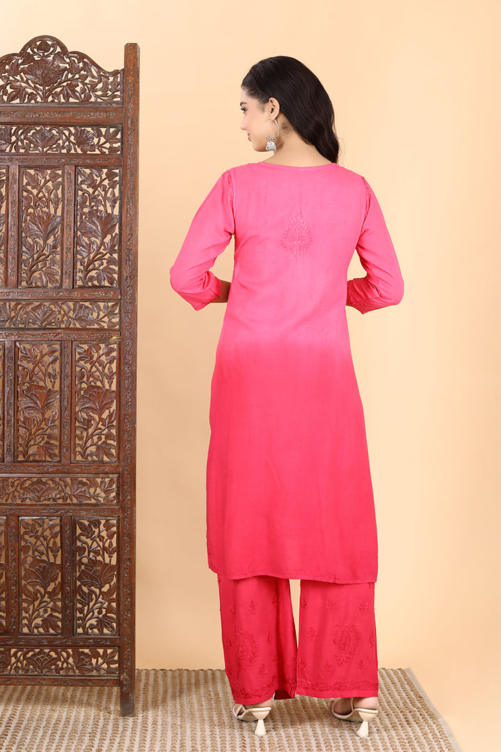 Bahar Ombre Dyed Chikankari Set