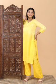 Bahar Chikankari Ombre Dyed Kurti Set
