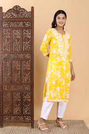 Zainab Chikankari Mulmul Straight Kurti