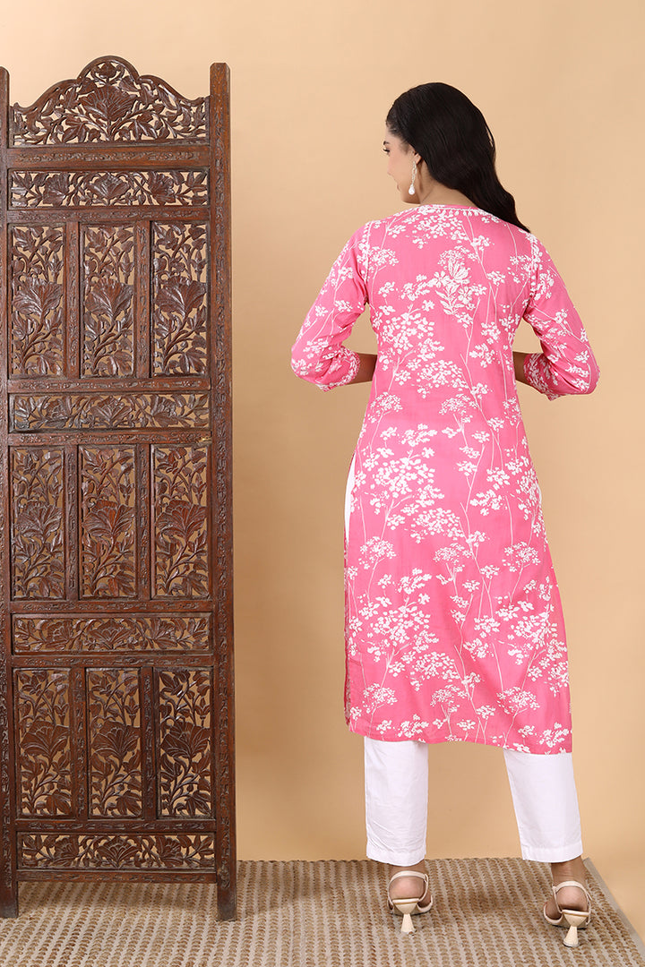 Zainab Chikankari Mulmul Straight Kurti