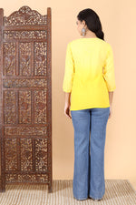 Load image into Gallery viewer, Amina Rayon Black Chikankari Top