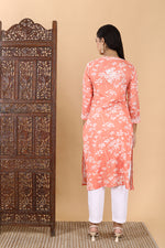 Load image into Gallery viewer, Zainab Chikankari Mulmul Straight Kurti

