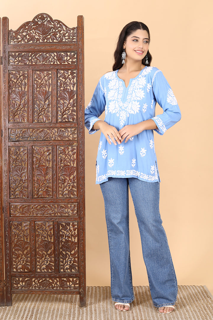 Haniya Premium Chikankari Short Top