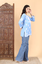 Load image into Gallery viewer, Haniya Premium Chikankari Short Top
