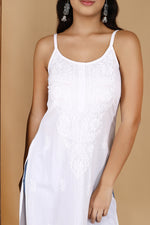 Load image into Gallery viewer, Jolly Strappy Chikankari Kurti
