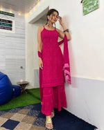 Load image into Gallery viewer, Fennil Styled Strappy Viscose Set-The Lucknowi Chikan