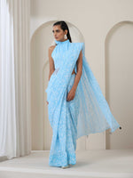 Load image into Gallery viewer, Tepchi Handwork Georgette Chikankari Saree
