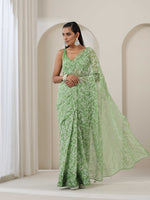 Load image into Gallery viewer, Tepchi Handwork Georgette Chikankari Saree
